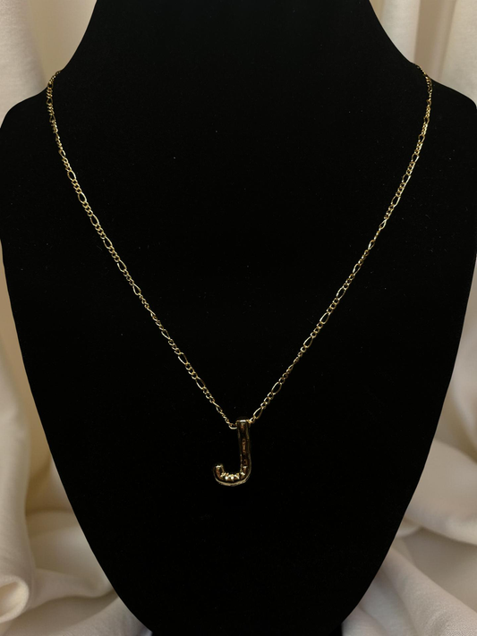 Dainty gold letter necklace
